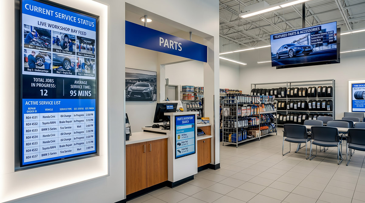 Automotive retail media screens